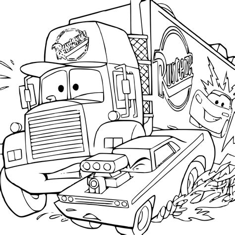 disney mack  mcqueen coloring pages lightning mcqueen coloring