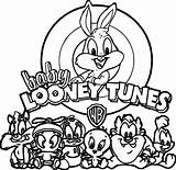 Coloring Pages Looney Tunes Baby Warner Bros Characters Printable Color Cartoon Drawing Book Choose Board Disney sketch template