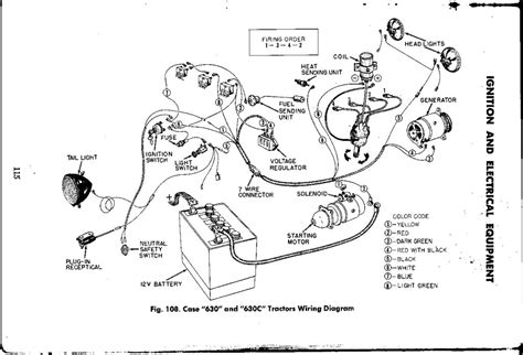 case  wiring diagram yesterdays tractors  case tractors diagram electrical