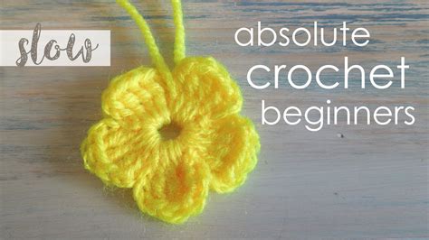 How To Crochet A Simple Flower Absolute Beginners Viyoutube