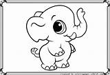 Coloring Elephant Baby Pages sketch template