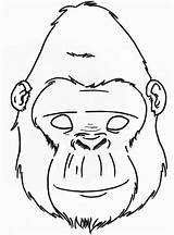 Gorilla Mascaras Gorila Gorille Masque Mascara Kong Preschool Antifaz Maske Patrones Resultado Artesanías Decorativas Máscara Schulmaterial Sprachen Gorilas Escolares Educativo sketch template