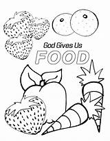 Coloring Sunday Pages School Food Preschool Bible God Gives Kids Color Made Sheets Animals Lesson Lessons Gave Printable Print Children sketch template