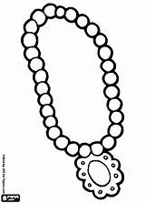 Coloring Necklace Pages Printable Clipart Drawing Beads Pearl Preschool Color Template Kids Getcolorings Print sketch template