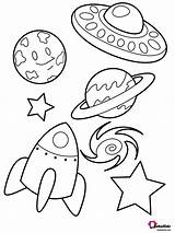 Space Rocket Bubakids Alien Outer Planets Ship Coloring Stars Pages sketch template