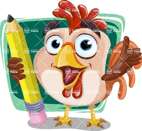 Rooster Cartoon Vector Character Aka Mr Cock A Doodle Doo Shape 12