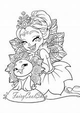 Enchantimals Coloring Pages Printable Etsy A4 Sold Kids sketch template
