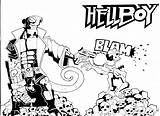 Hellboy Pages Coloring Getcolorings sketch template