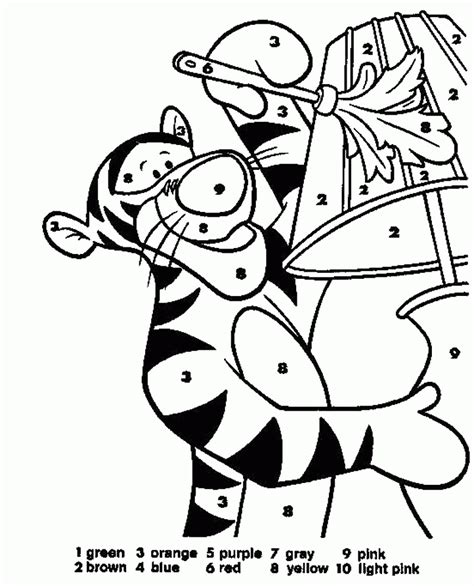disney color  numbers coloring pages coloring home
