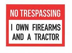 Funny Rigid Plastic No Trespassing Sign Yard Home Signs Red White