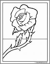 Rose Small Pages Coloring Printable Stem Pdf Colorwithfuzzy sketch template