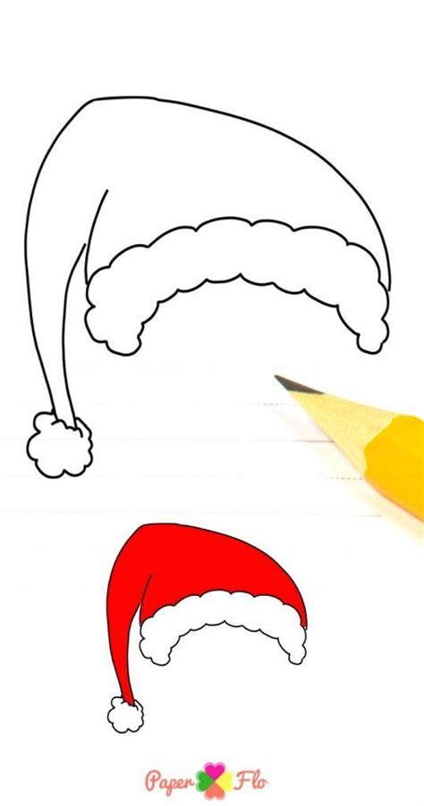 draw  santa claus hat  easy tutorial  video santa