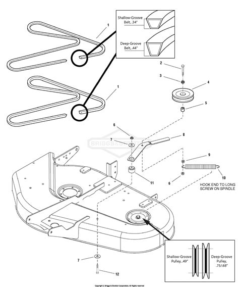 simplicity mower deck belt diagram