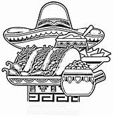 Coloring Pages Mexico Mexican Food Printable Fiesta Clipart National Color Clip Cliparts Chili Library Book Independence Print Online Twistynoodle Result sketch template