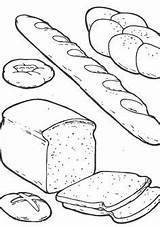 Bread Coloring Pages Color Clipart Template Kids Colouring Food Loaf Various Kind Breads Printable Slice Sheets Clip Drawing Grains Clipground sketch template