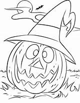 Coloring Halloween Pages Color sketch template