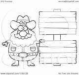 Signs Wood Clipart Prospector Plump Blank Cartoon Outlined Coloring Vector Thoman Cory Regarding Notes sketch template
