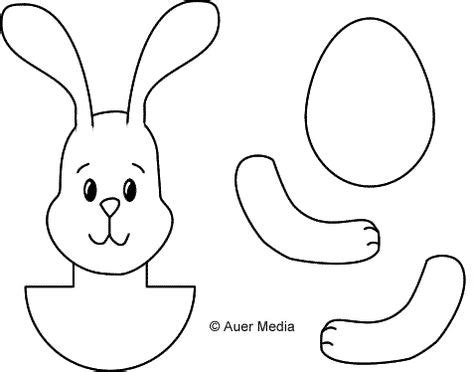 games crafts coloring  images easter bunny template