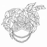 Masquerade Mask Pages Coloring Getcolorings sketch template