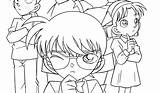 Coloring Detective Conan Pages Canon Kudo Something Looking sketch template