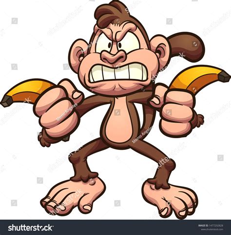 angry monkey cartoon images stock  vectors shutterstock
