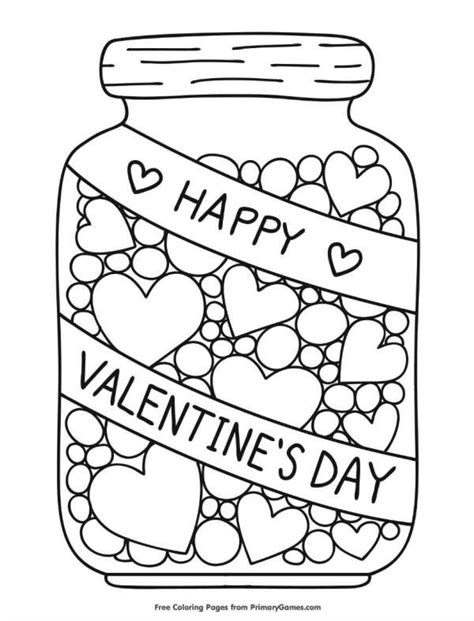 printable valentines day coloring  activity pages lesson plans