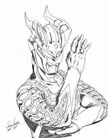 Ultraman Zero Coloring Drawing Pages Sketch Template Getdrawings Deviantart Color sketch template