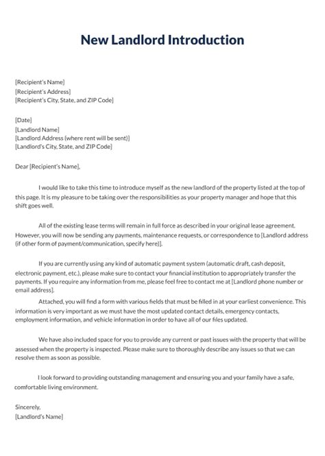 landlord introduction letter template