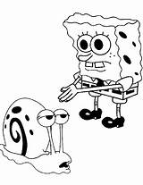 Spongebob Kids Coloringhome Colouring Snail Esophagus Squarepants Pngfind sketch template