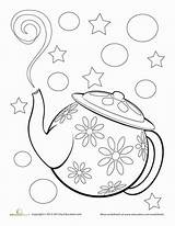 Teapot Rhyme Pots sketch template