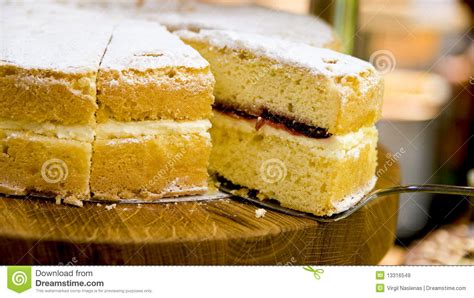 traditional victoria sponge cake stock image image of cuisine plate 13316549