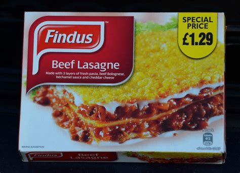 box  findusaldi beef lasagne