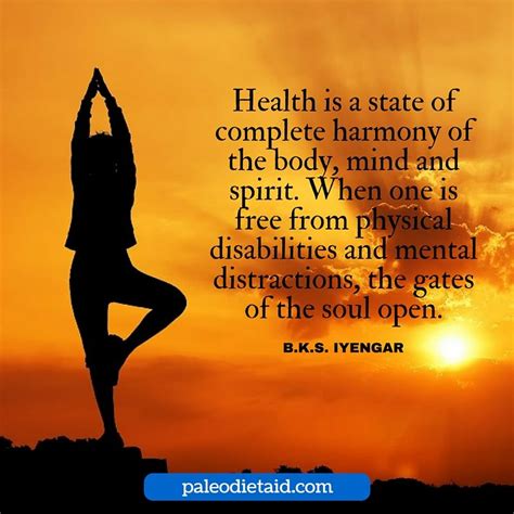 “health Is A State Of Complete Harmony Of The Body Mind And Spirit