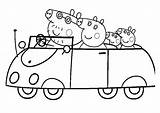 Peppa Pig Coloring Pages Printable Kids Colouring Car Sheets Birthday Colour Coloring4free Para Sheet Coloriage Riding Pepa Clipart Book Print sketch template