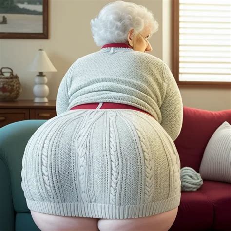 Pro Image White Grandma Wide Hips Big Thighs Knitting