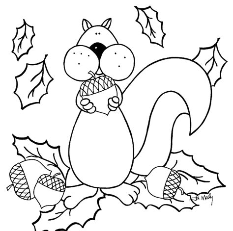 autumn animals coloring page  printable coloring pages fall