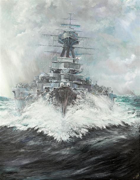 Hms Hood Painting By Vincent Alexander Booth Fine Art America