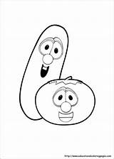 Veggie Veggietales Vegetais Vegetales Imprimir Dibujar Websincloud Everfreecoloring sketch template