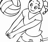 Coloring Pages Volleyball Softball Clipart Printable Court Drawing Girl Getdrawings Clipartmag Getcolorings sketch template