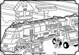 Train Coloring Pages Station Freight Lego Getcolorings Printable Getdrawings sketch template