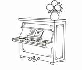 Pianino Kolorowanka Muzyczne Instrumenty sketch template