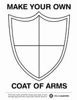Coat Printable Wappen Cbc Outline Crest Instructions Scout Cub Ritter Motto Blasons Kindergeburtstag Mittelalterliches Kunsthandwerk sketch template