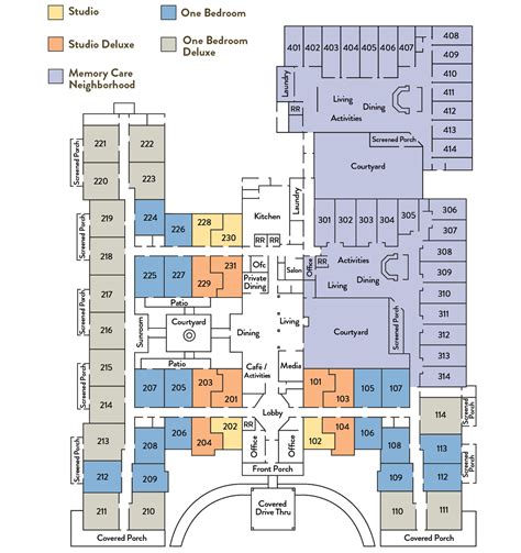 floor plans assisted living community apartment types