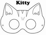 Mask Halloween Masks Printable Coloring Kids Pages Cat Template Color Kitty Templates Face Drawing Print Craft Animal Fox Maske Yourself sketch template