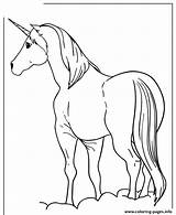 Coloring Horse Unicorn Pages Printable Color Info sketch template