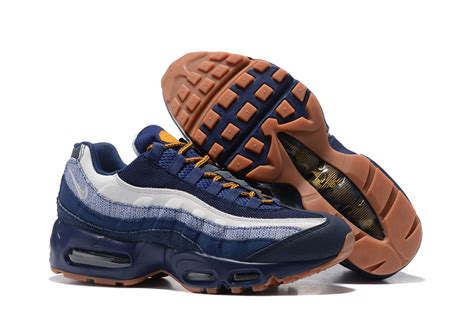 Nike Air Max 95 Essential White Navy Blue Yellow Men Shoes