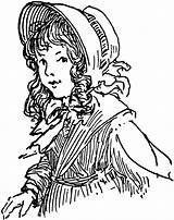 Bonnet Girl Clipart Pioneer Woman Clip Frontier Cliparts Library Etc Usf Edu Medium Original Large sketch template