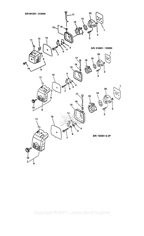 echo srm  type  parts diagram  intake air cleaner