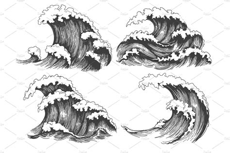 sea waves sketch set waves sketch ocean wave drawing sea waves
