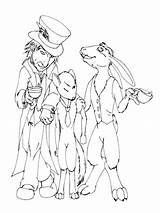 Coloring Mad Hatter Mouse Door Pages Size Colouring Print Sheets Printable sketch template